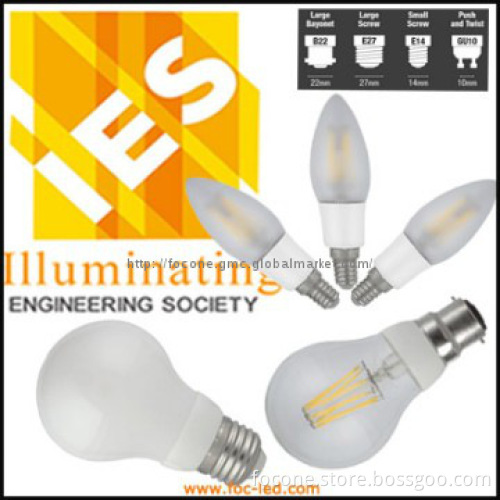 3.5W LED filament bulbs replace 40W old lamp 360 beam A++ energy rate